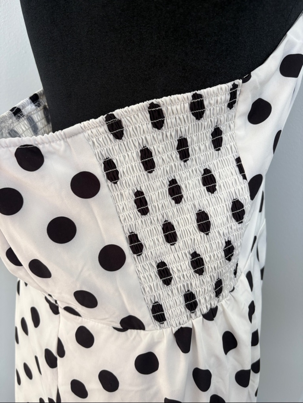 Belle Poque Vintage Style White Dress with Polka dots - Picture 5 of 7